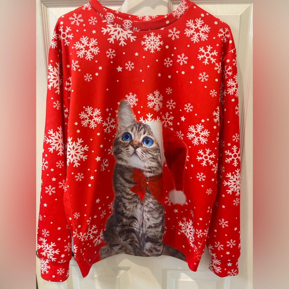 5/$25 Cat Christmas Sweatshirt